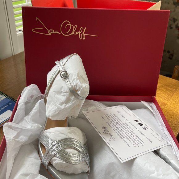 Joan Oloff - Gala Silver Metallic Lux Nappa - Size 9.5 - Picture 3 of 3
